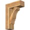 Ekena Millwork Balboa Block Rough Sawn Bracket w/ Offset Brace, Western Red Cedar, 8"W x 22"D x 30"H BKT0806X22X30BOA05RWR - alternate 1